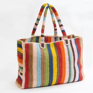 Sunset Stripes Market Bag