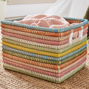 Rainbow Woven Storage Basket